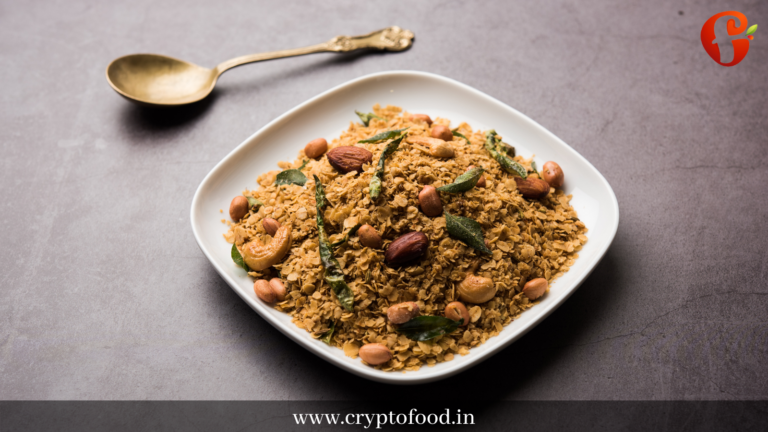 Crunchy Oats Chivda | Spicy Oats Trail Mix An Indian-inspired crunchy oats chivda that is prepared using roasted oats, nuts, & some spices to give a tongue-tickling tangy taste.